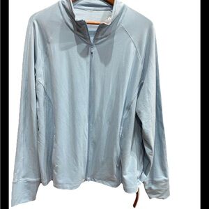 Adidas Women's 3X Active Performance Light Blue Training Jacket NWT